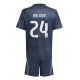 Maillot de foot Real Madrid Dean Huijsen #24 Extérieur vêtements enfant 2025-26 Manches Courtes (+ pantalon court)